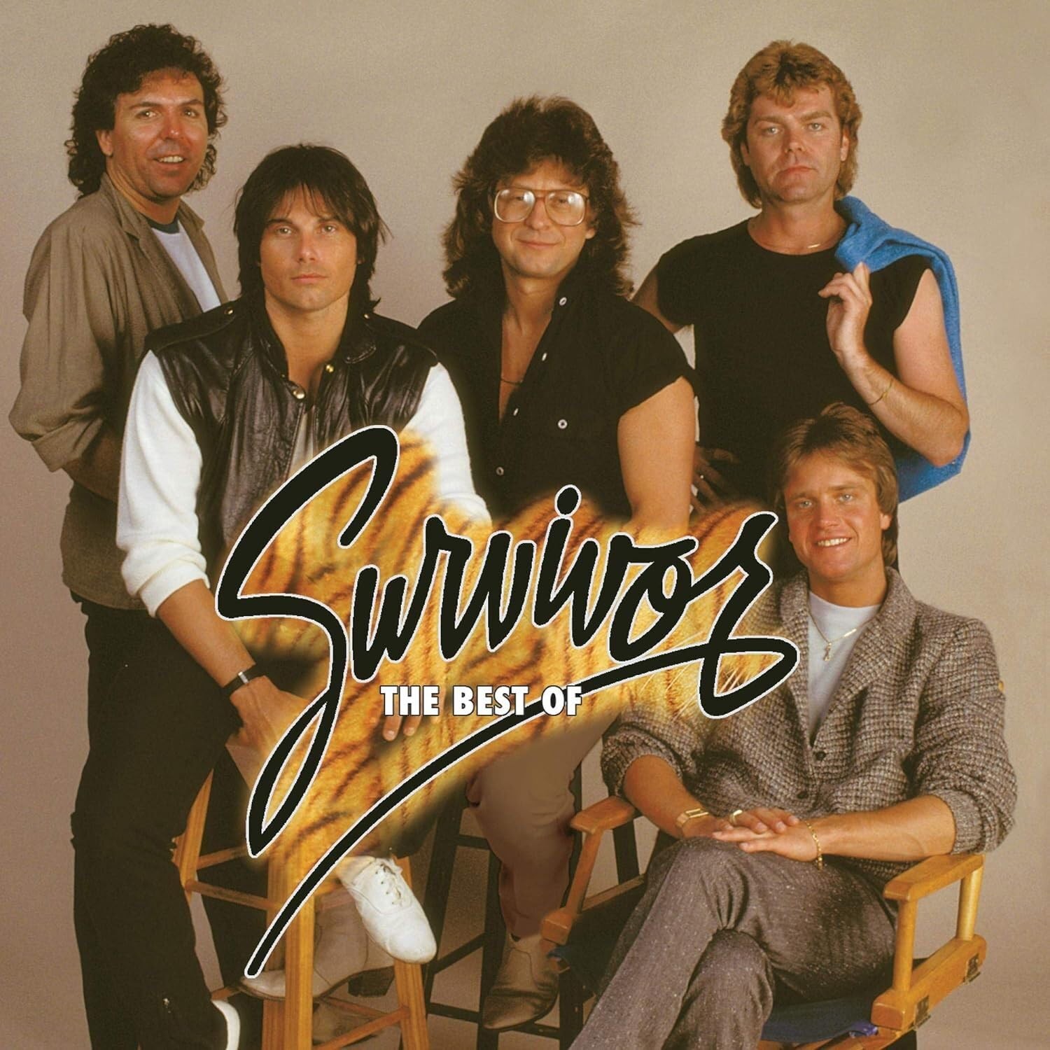 Survivor The Best Of Survivor Red & Orange Swirl Poster (Vinyl LP)