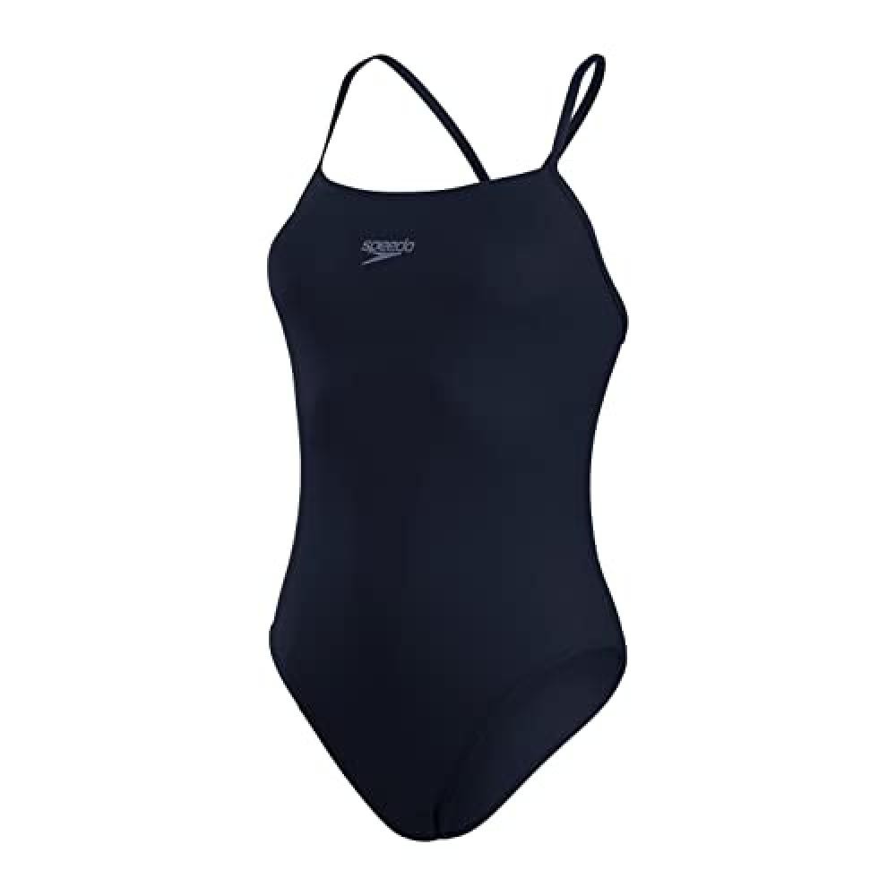 (TG. 44) Speedo Endurance+ Costume intero con spalline sottili da donna - NUOVO