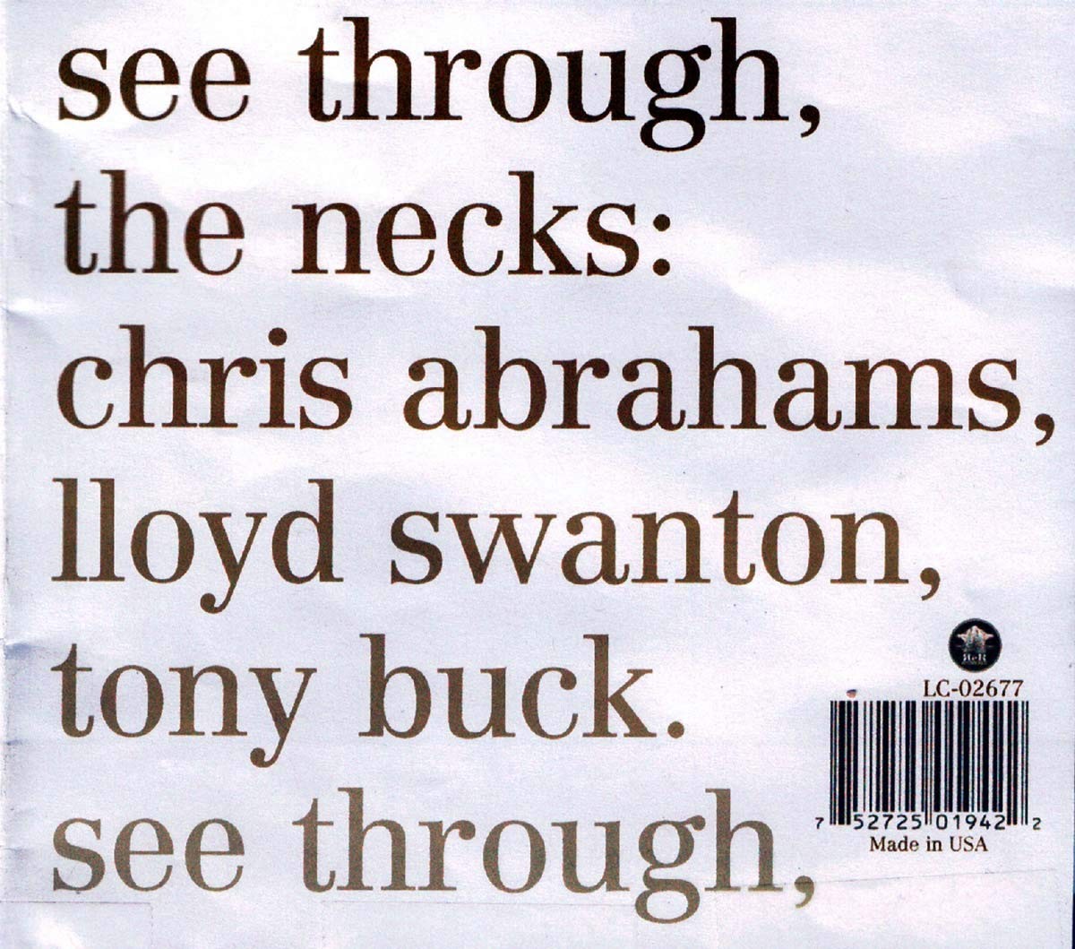 Necks Mosquito/see Through (CD) Album
