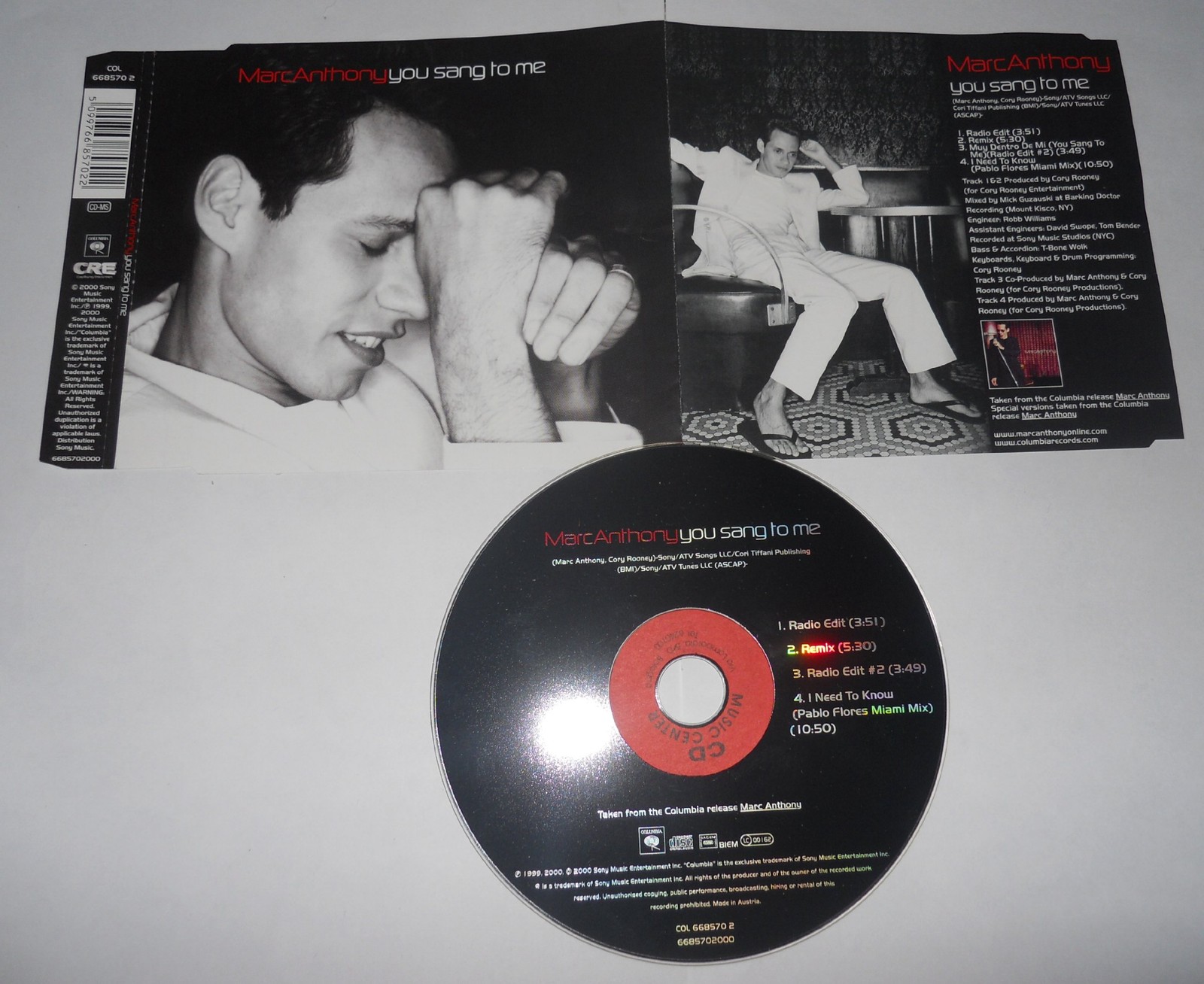 Marc Anthony You Sang to Me (CD)