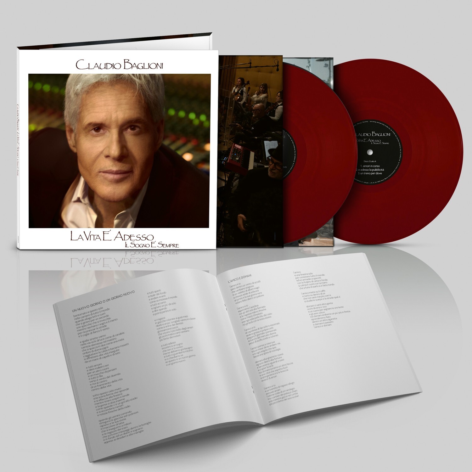 CLAUDIO BAGLIONI - La Vita E' Adesso  - 2LP  VINILE ROSSO NUOVO SIGILLATO