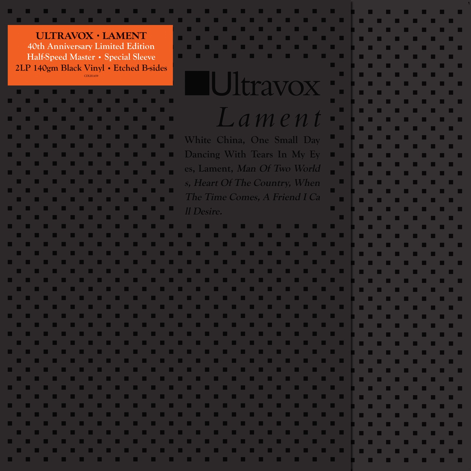 Ultravox Lament (Vinyl LP) 40th Anniversary  12" Album