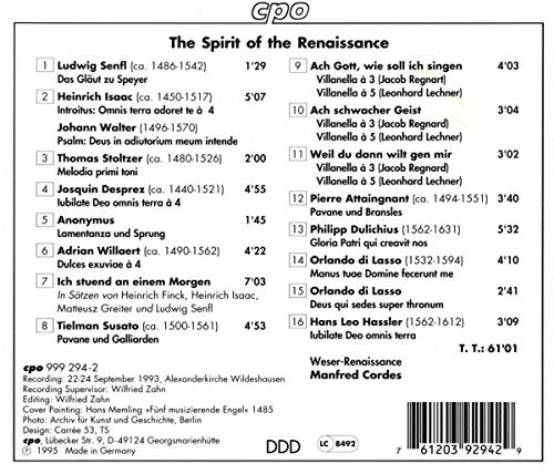 Spirit of the Renaissance / Various by Spirit Of The Renaissance [Audio CD]