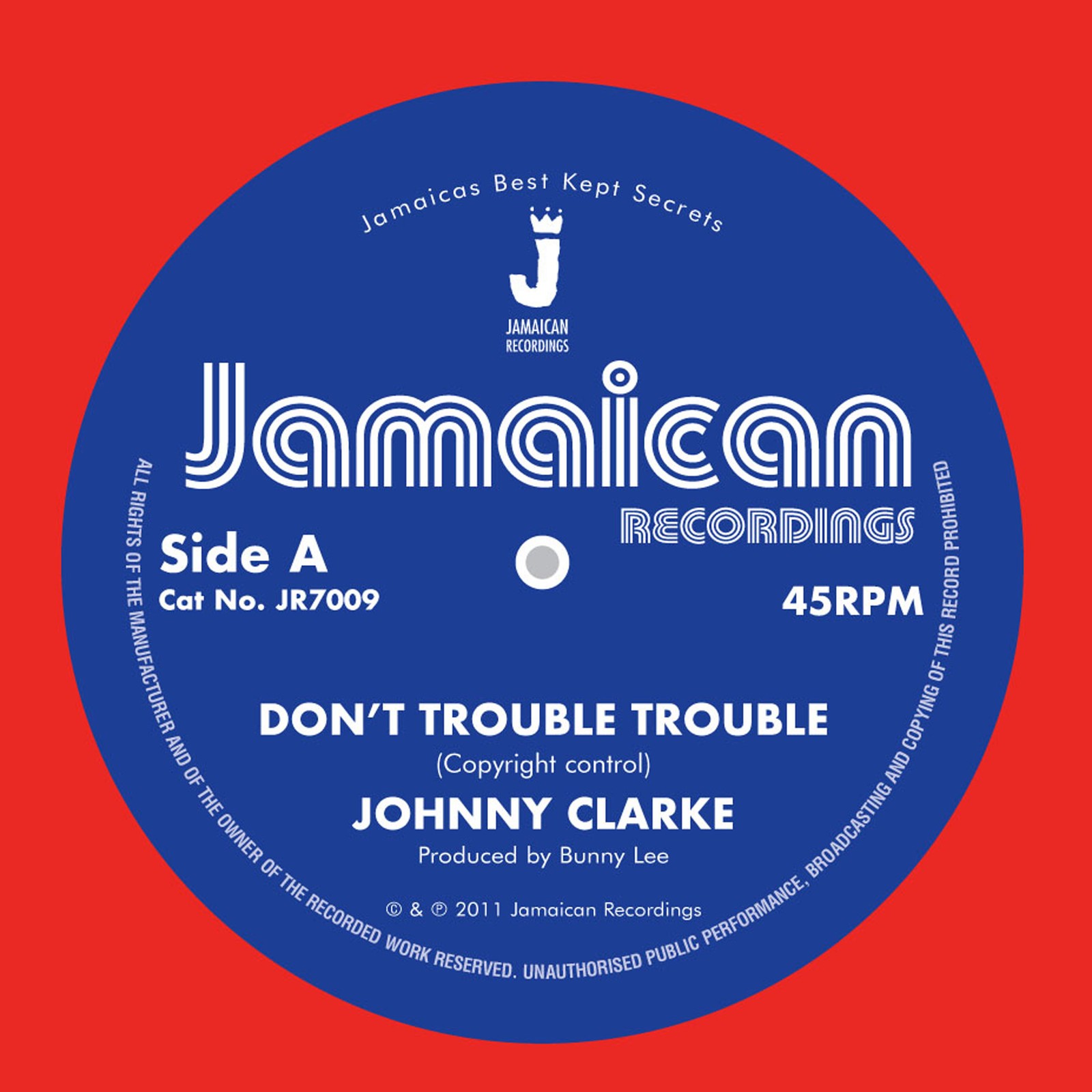 Johnny Clarke Don't Trouble Trouble (Vinyl LP) 7" Single