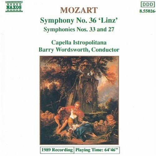 Wolfgang Amadeus Mozart Symphonies 33,36 + 27 (CD) Album