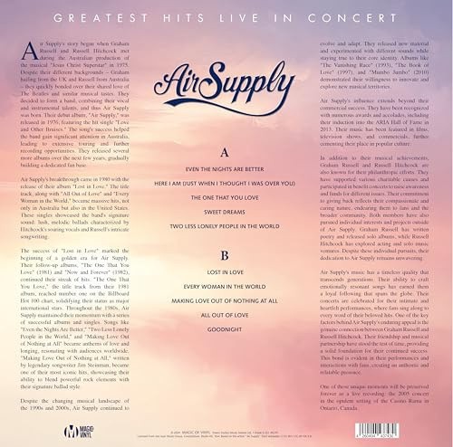 Air Supply - Greatest Hits Live In Concert - Limitiert- Limited Edition -