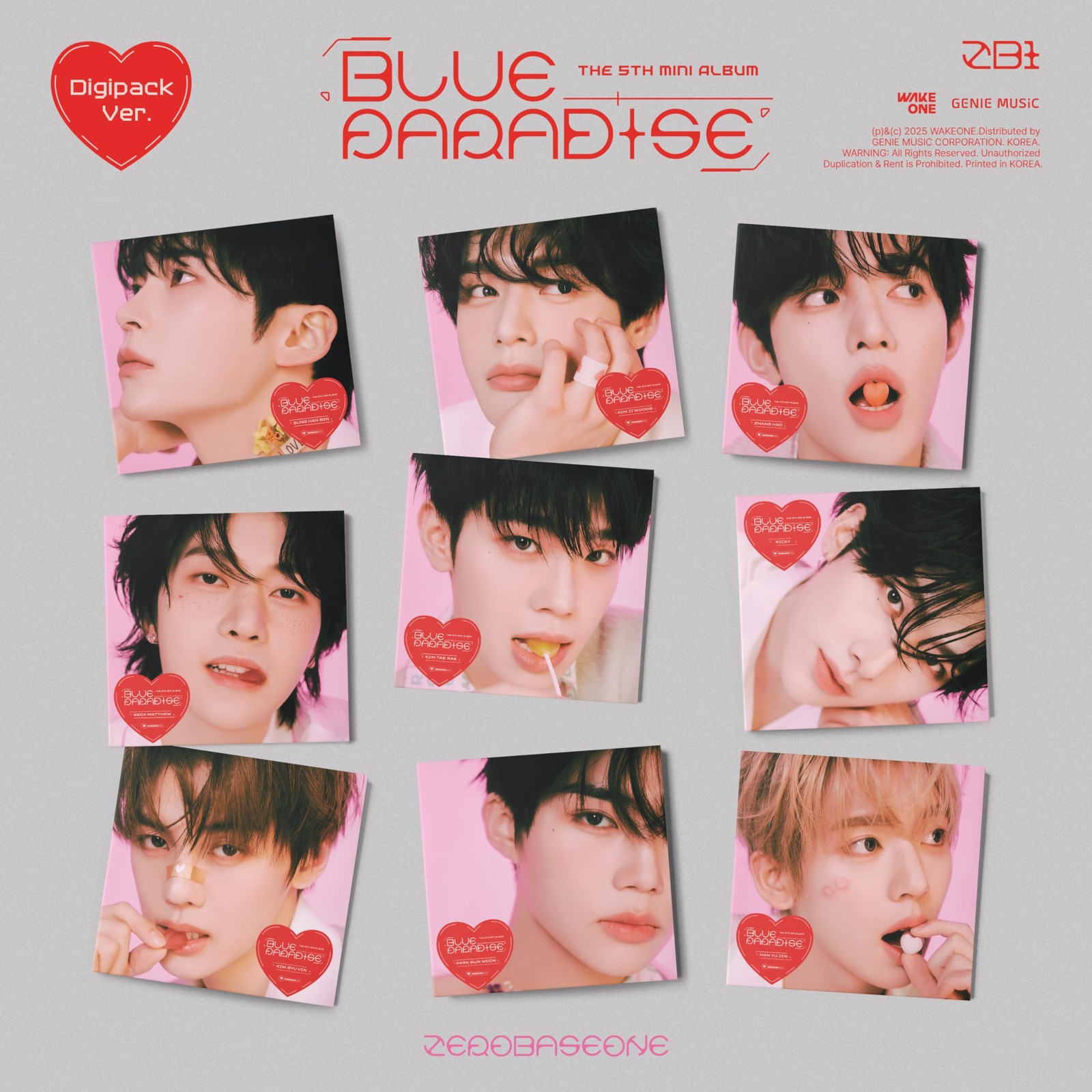 Zerobaseone Blue Paradise Random Cover Version - incl. Photocards, Band Sti (CD)