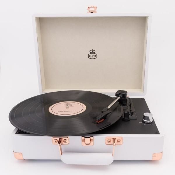Audio & Hi-Fi GPO: SOHOWHT - Retro Briefcase Style 3 Speed Turntable With Built-
