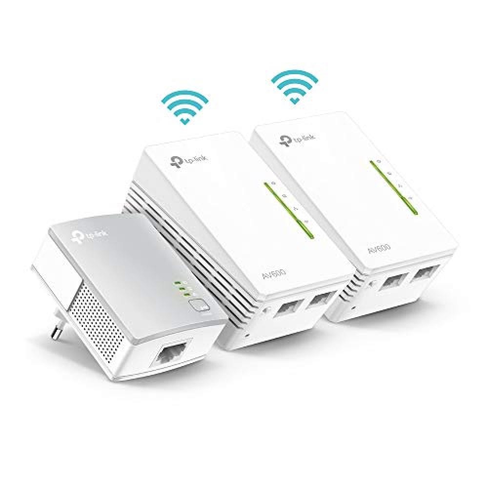 (TG. AV600 + 300 Mbps WiFi (3 Pezzi)) TP-Link TL-WPA4220T Kit Powerline WiFi, AV