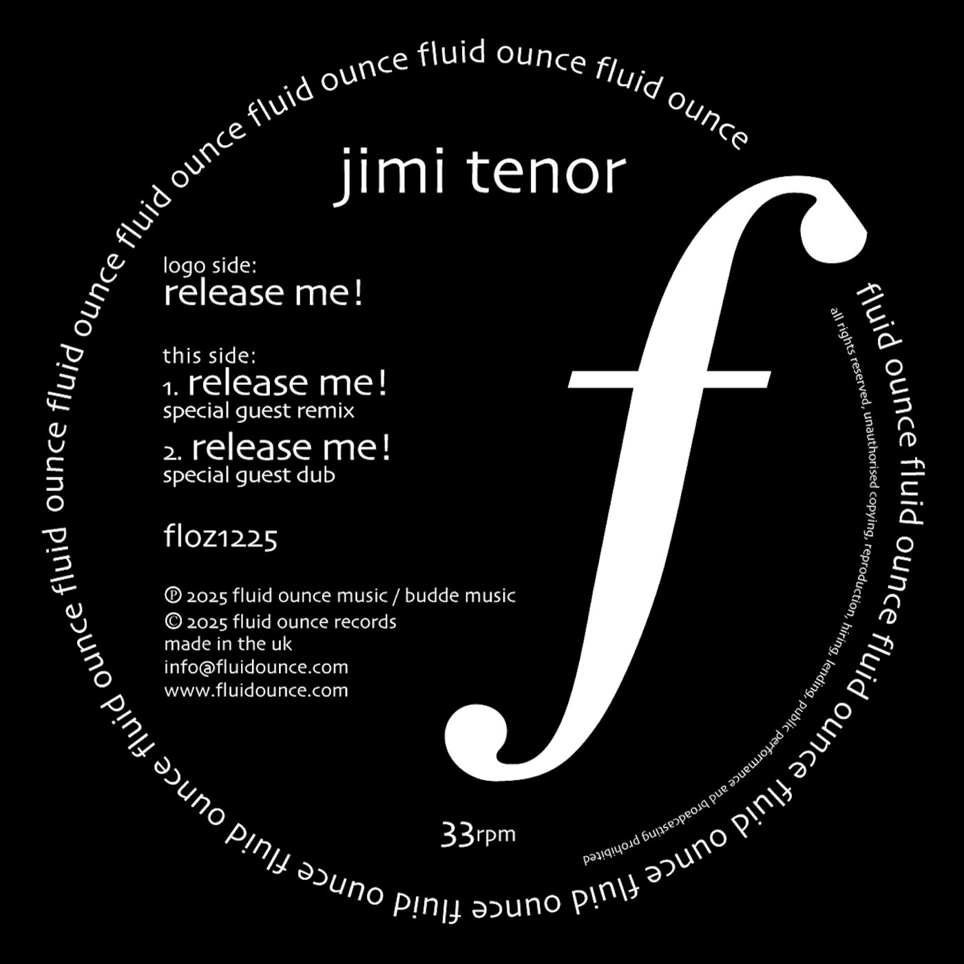 Jimi Tenor Release Me! 12 Inch Vinyl Nuovo