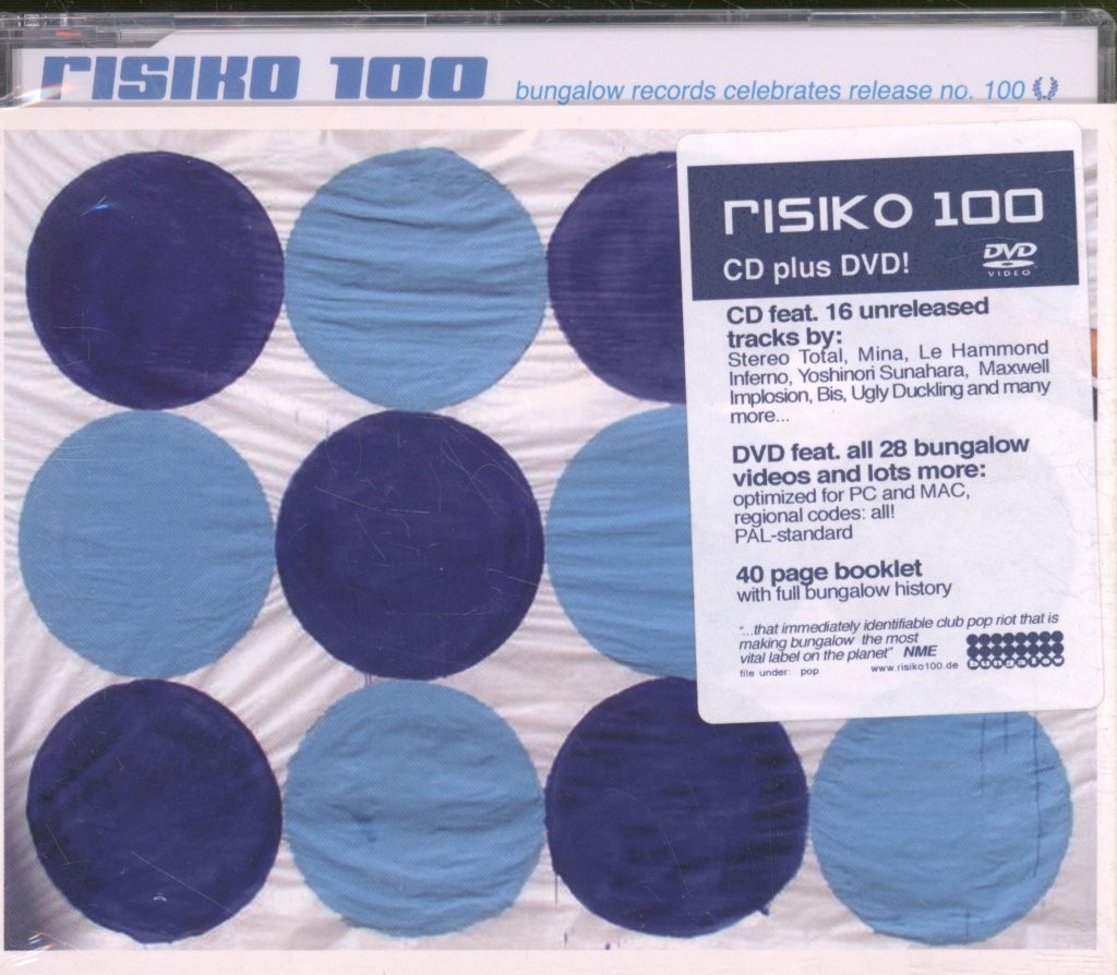 Various Artists Risiko 100 CD/DVD Europe Bungalow 2002 and 29 track DVD in 2