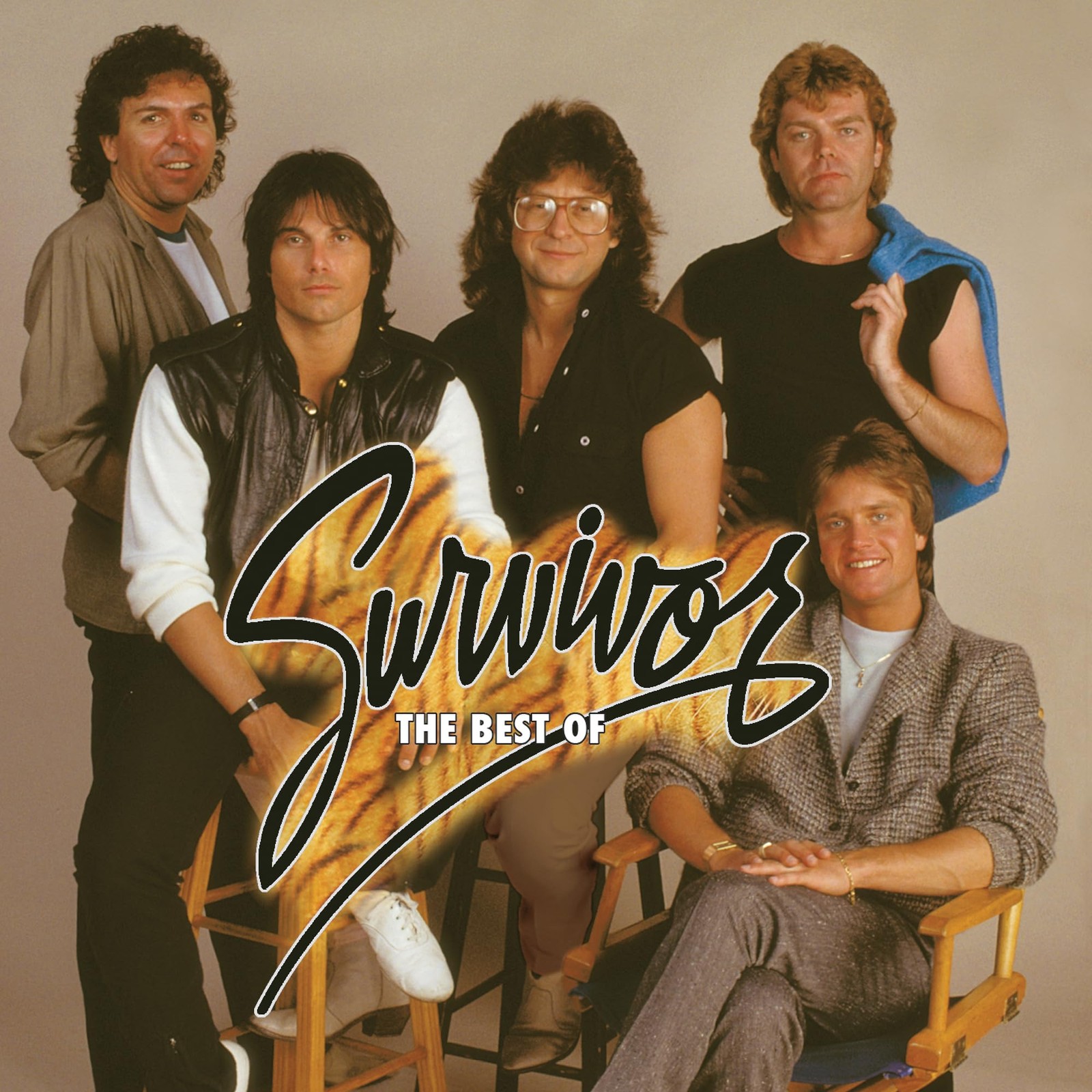 Survivor The Best Of Survivor Black & Blue Swirl Poster (Vinyl LP)