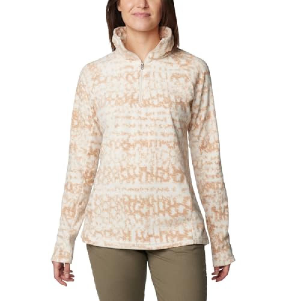 (TG. M) Columbia Glacial Glacial VI Print, Maglia in Pile con Cerniera Corta da