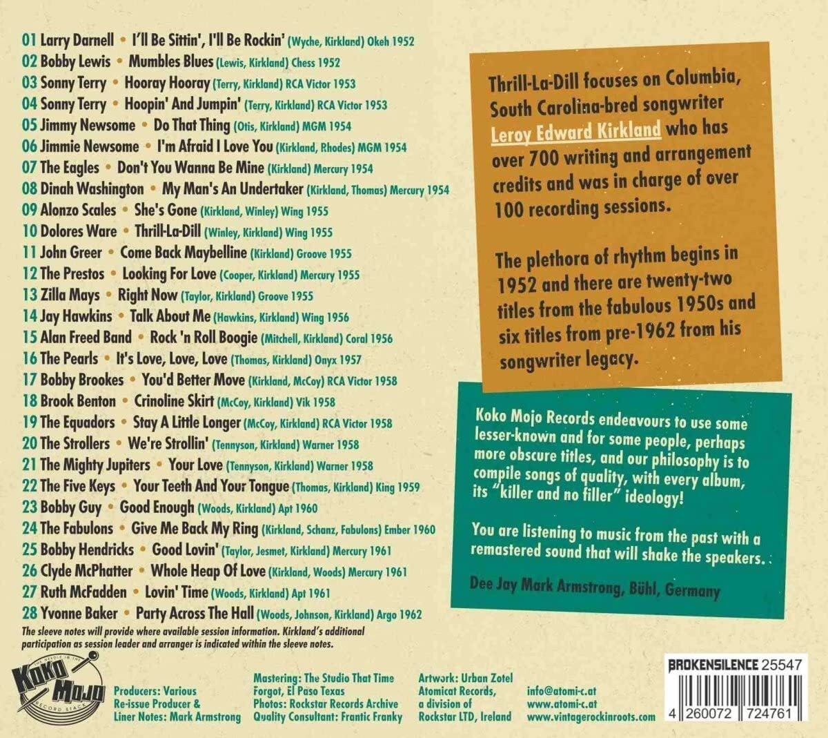 Various Artists Leroy Kirkland: Thrill-la-dill (CD) Album