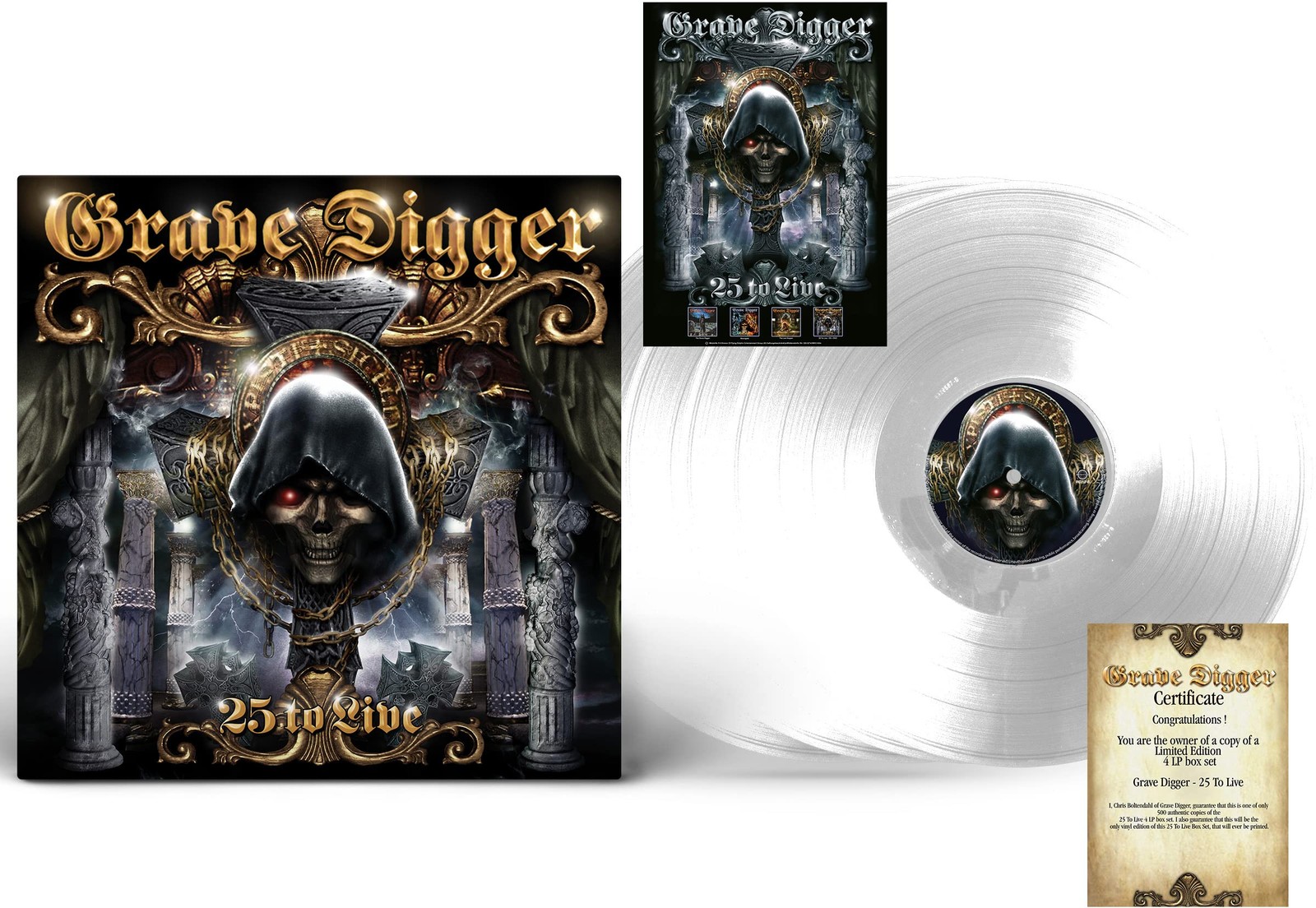 Grave Digger 25 to Live (Ltd. Crystal Clear+Poster) (Vinyl LP)