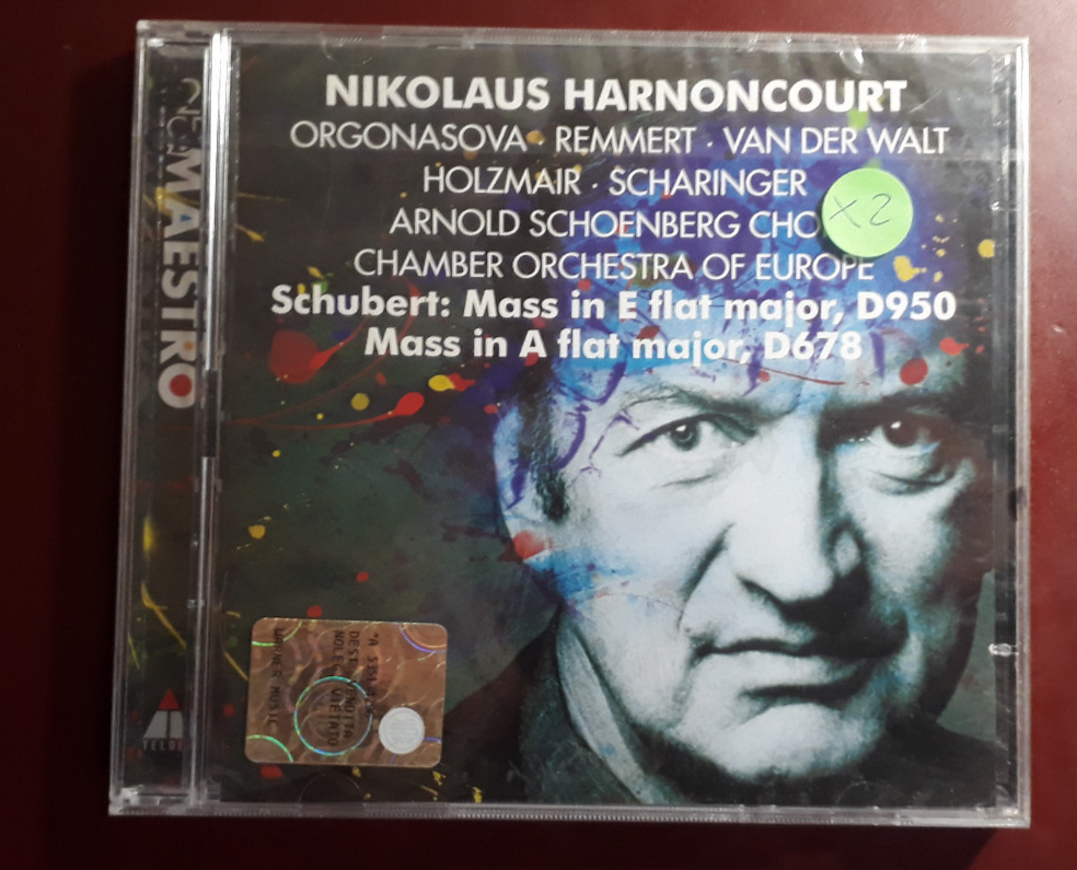 SCHUBERT,HARNONCOURT,ORGONASOVA-MASS D678,D950*2 CD NEW SEALED SIGILLATO