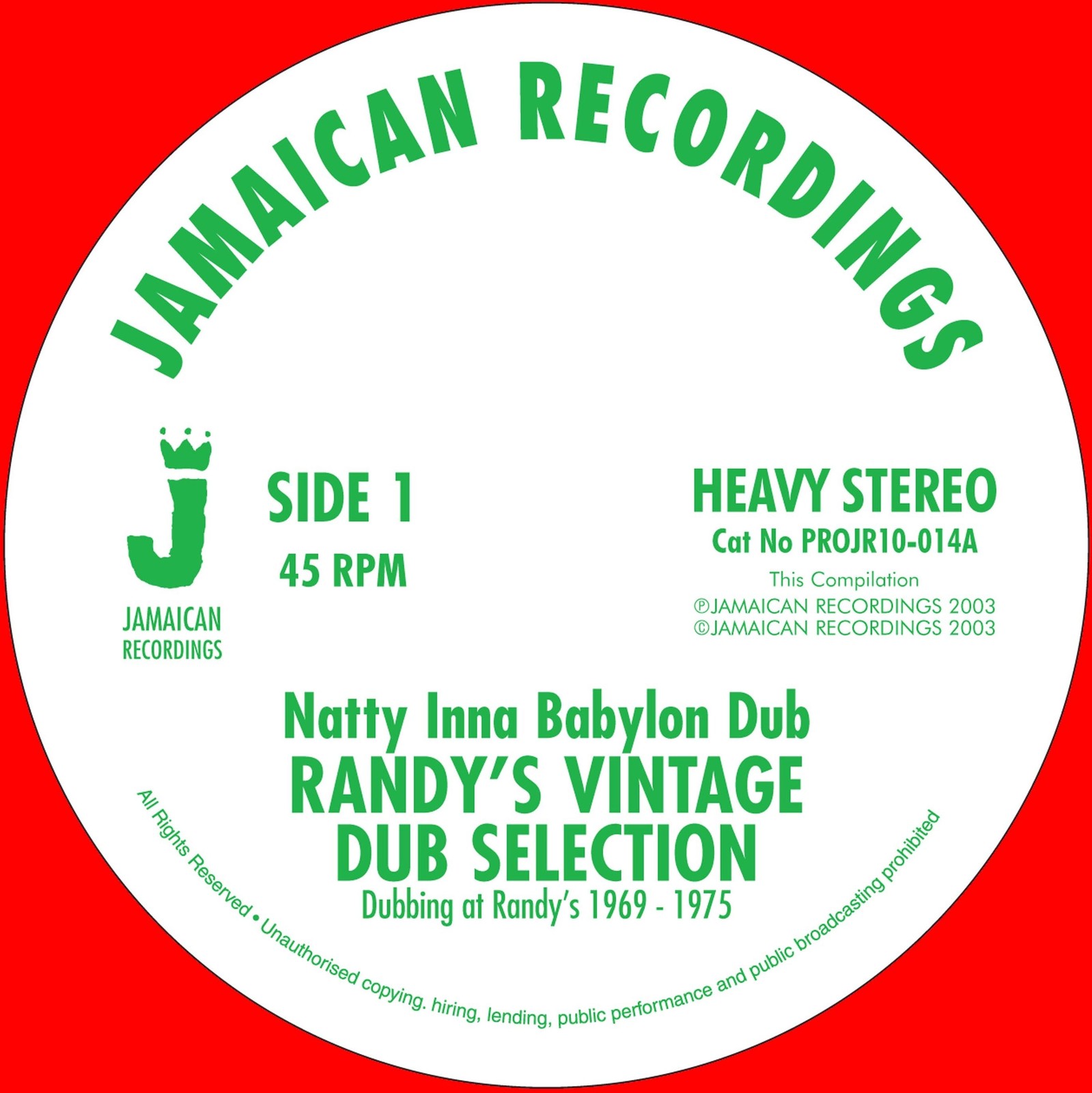 Randy's Vintage Dub Se Natty Inna Babylon Dub/Dub Feeling/It's a Dubb (Vinyl LP)