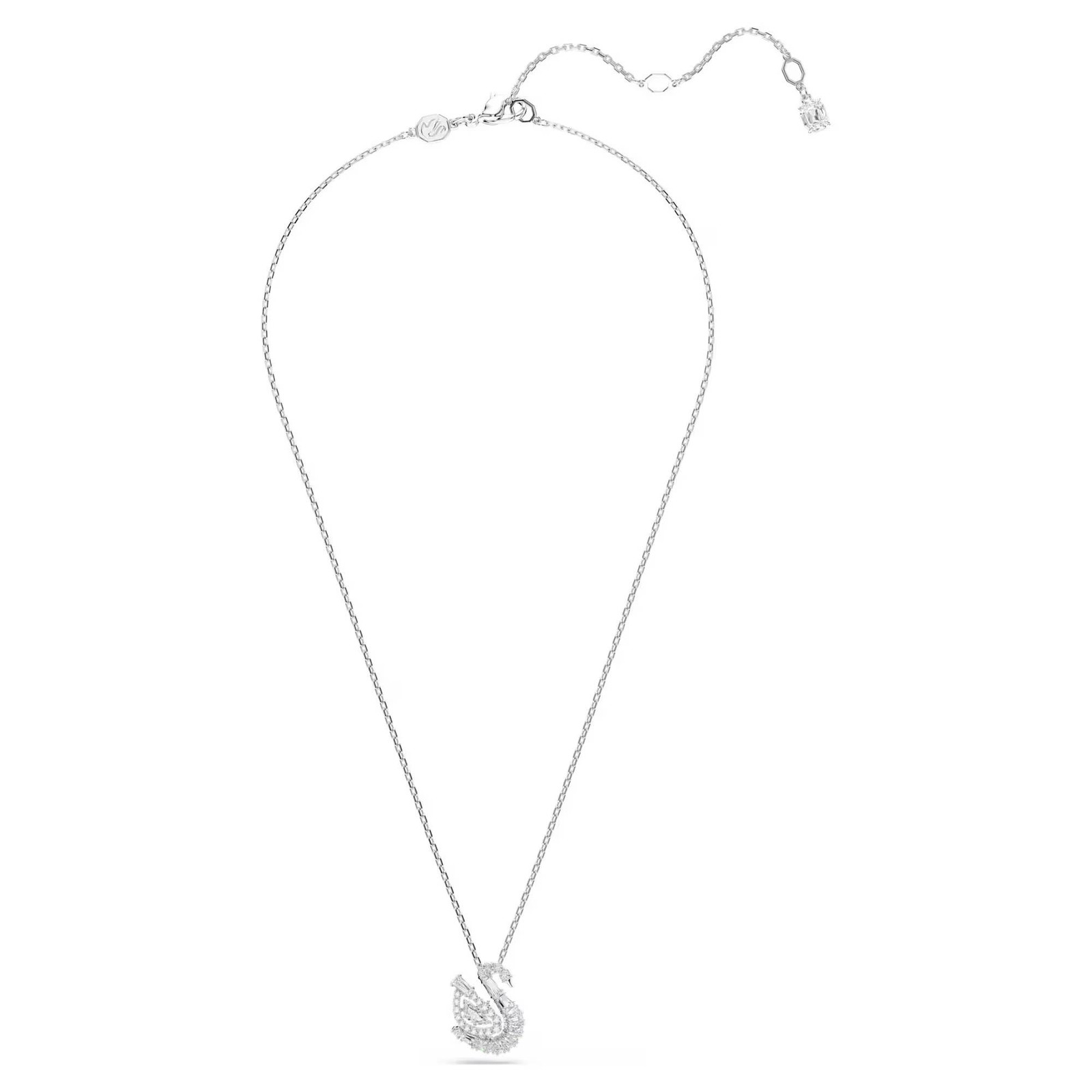 Collana Swarovski Swan 5732412 necklace Cigno Cristalli Pendente Rodio