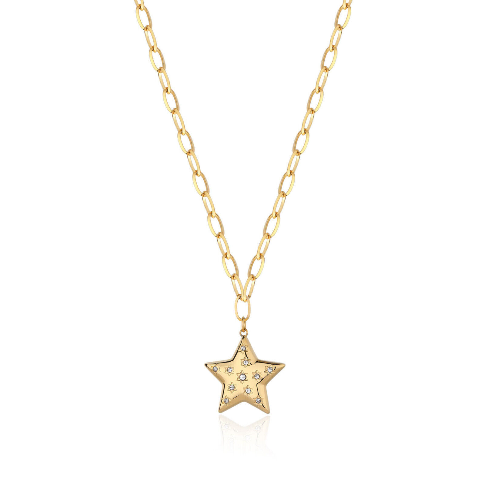 Sagapo Collana Lunga Con Stella Dorata Da Donna Acciaio Sagapò SSE06 S'Agapo
