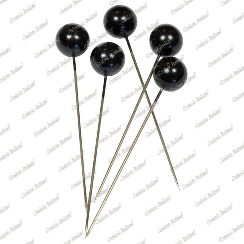 Spilli bigiotteria colore nero, 6 mm x 65 mm, 100 pz, Corderie Italiane