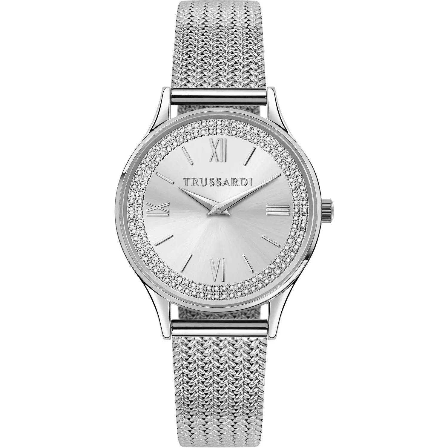 Orologio Trussardi T-Star R2453152509 Watch Donna Maglia mesh Silver Zirconi
