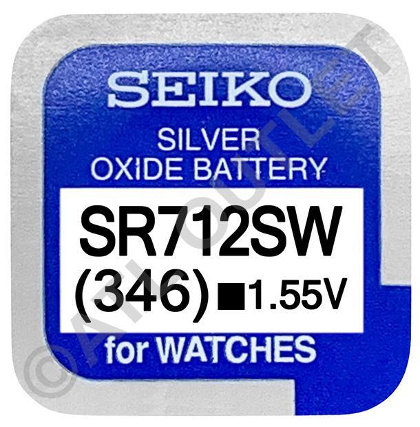 Seiko 346 SR712SW 1.55v Ossido D'Argento, senza Mercurio Batteria Orologio - IN