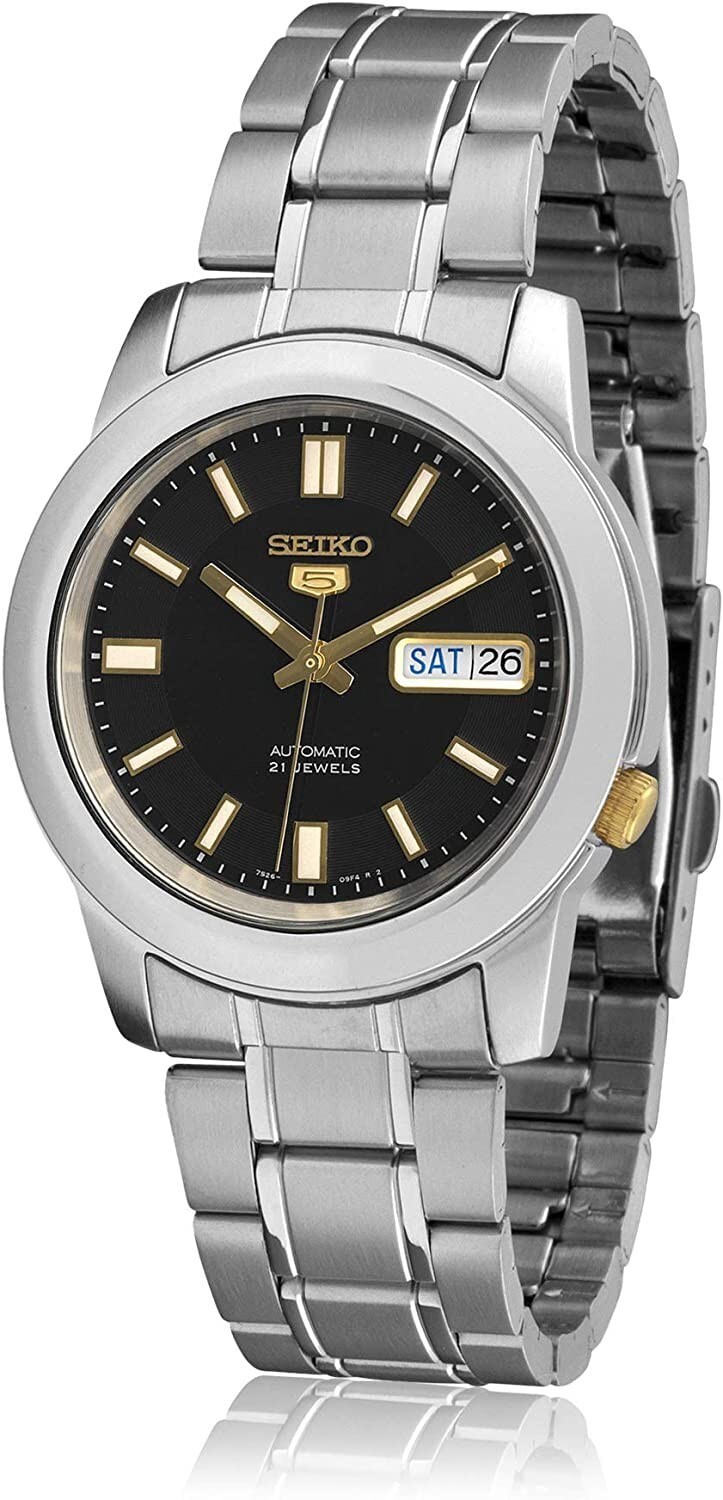 Seiko 5 Sports Automatic Silver Case Silver Strap Silver Steel SNKK17K1 RRP...