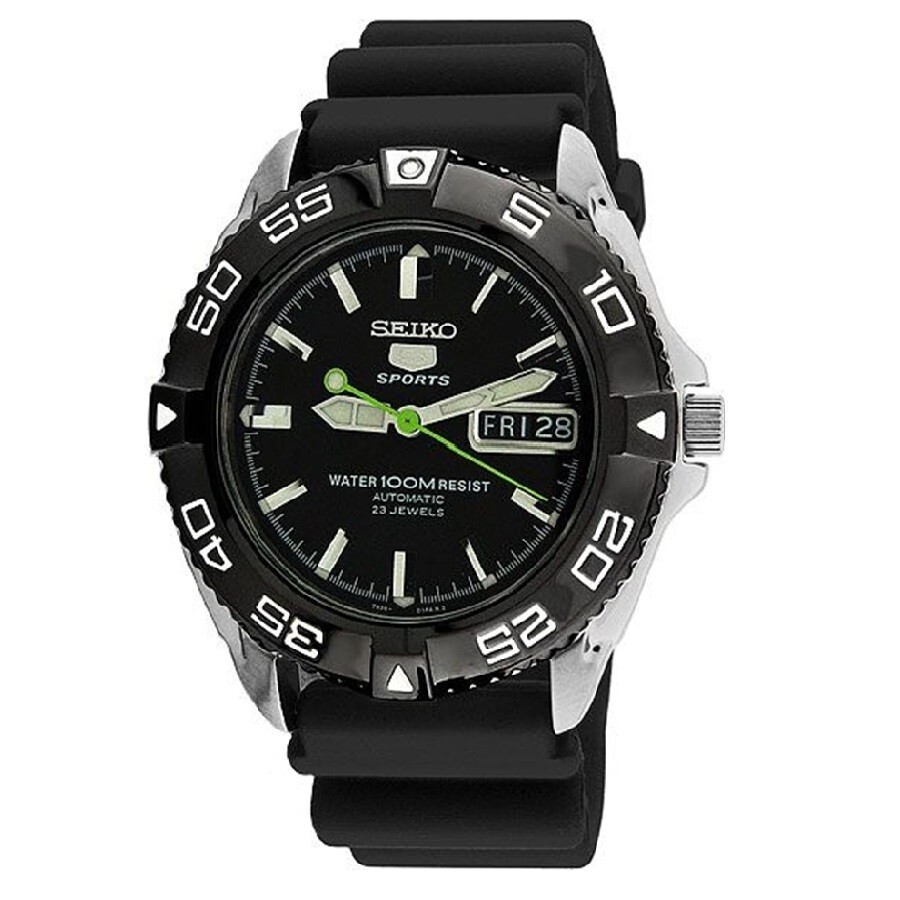 SEIKO 5 Sports SNZB23J2 Orologio Automatico Uomo Japan Made Bracciale Gomma
