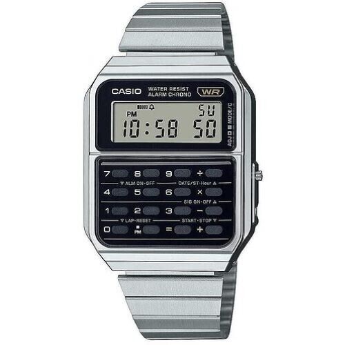 Orologio Casio Edgy Collection Calcolatrice Multifunzione CA-500WE-1AEF Acciaio