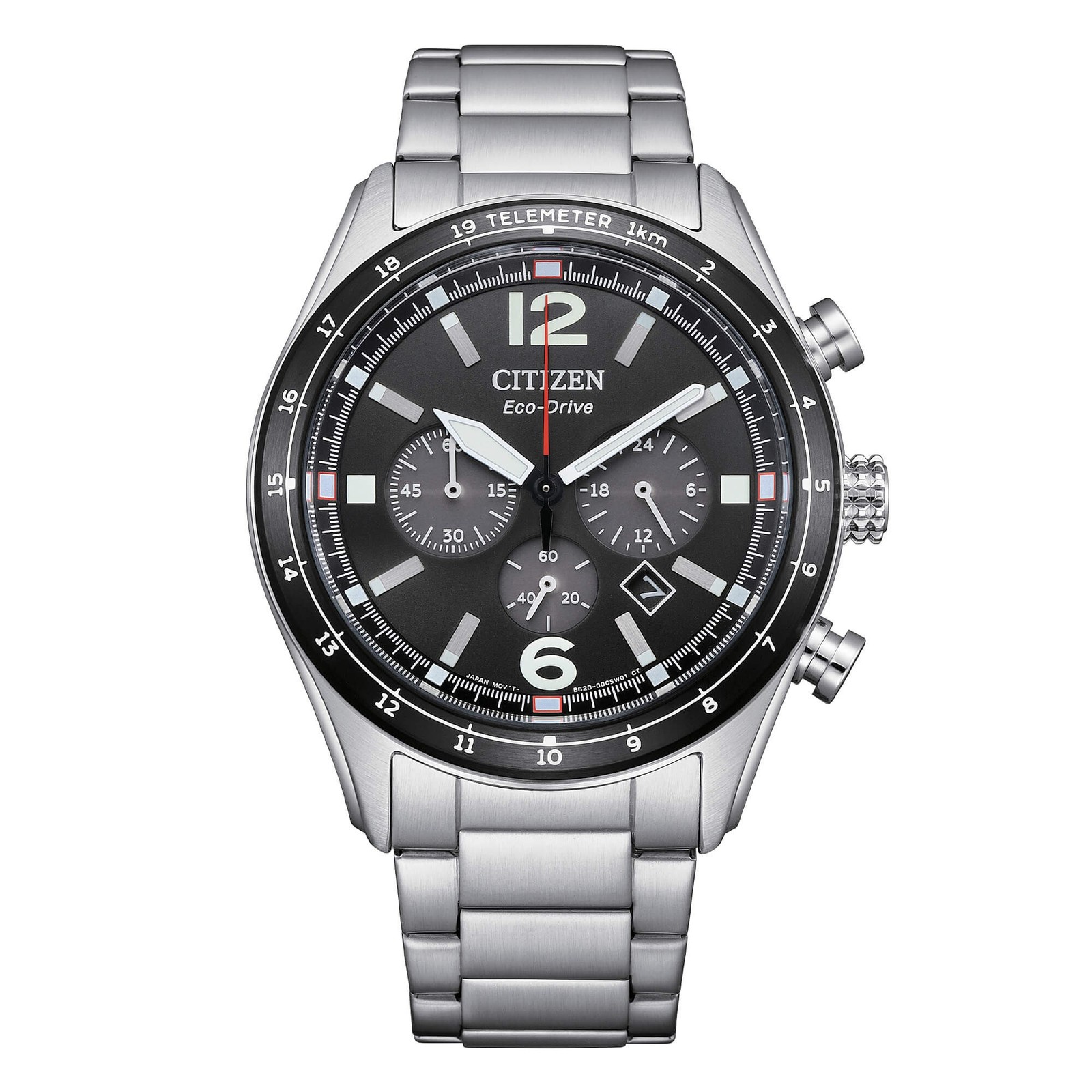 OROLOGIO CITIZEN UOMO AVIATOR CRONO QUADRANTE NERO