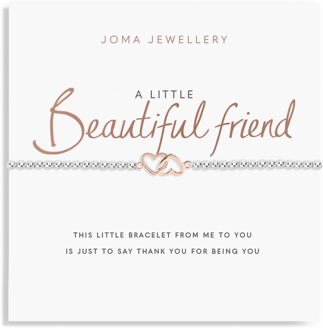 Bracciale Donna Ragazza A Little Beautiful Friend Rosa Gold Charm - Busta Regalo