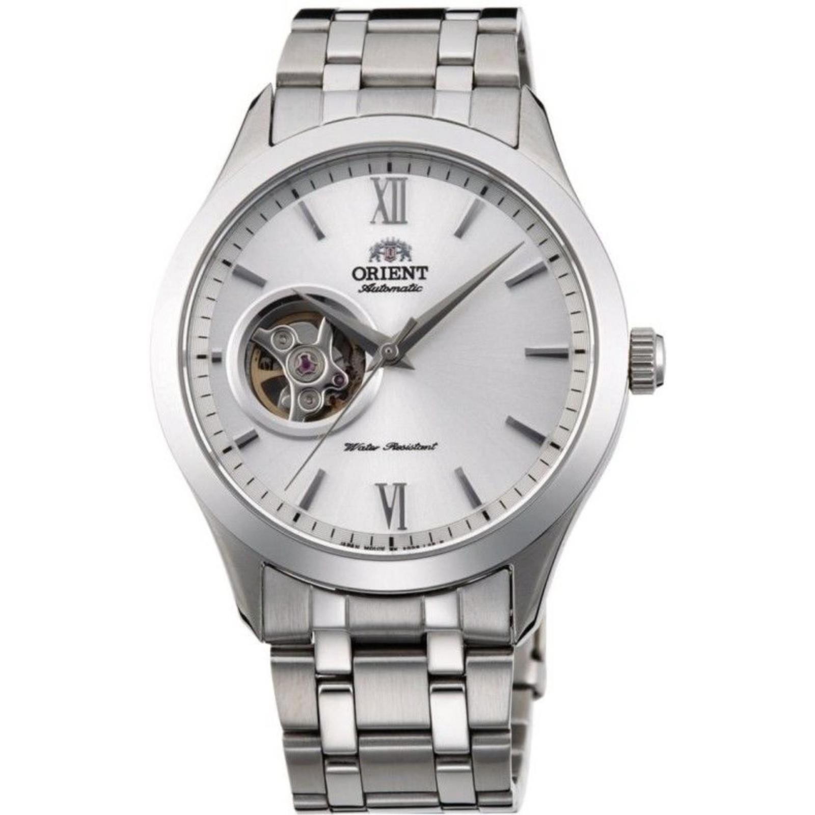 Orologio da uomo Orient Contemporary Open Heart quadrante argento TAG03001W0