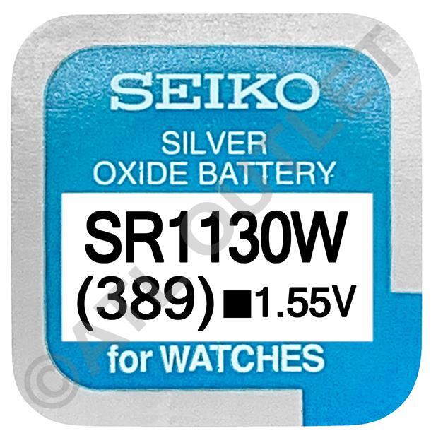 Seiko 389 SR1130W 1.55v Ossido D'Argento, senza Mercurio Batteria Orologio - IN