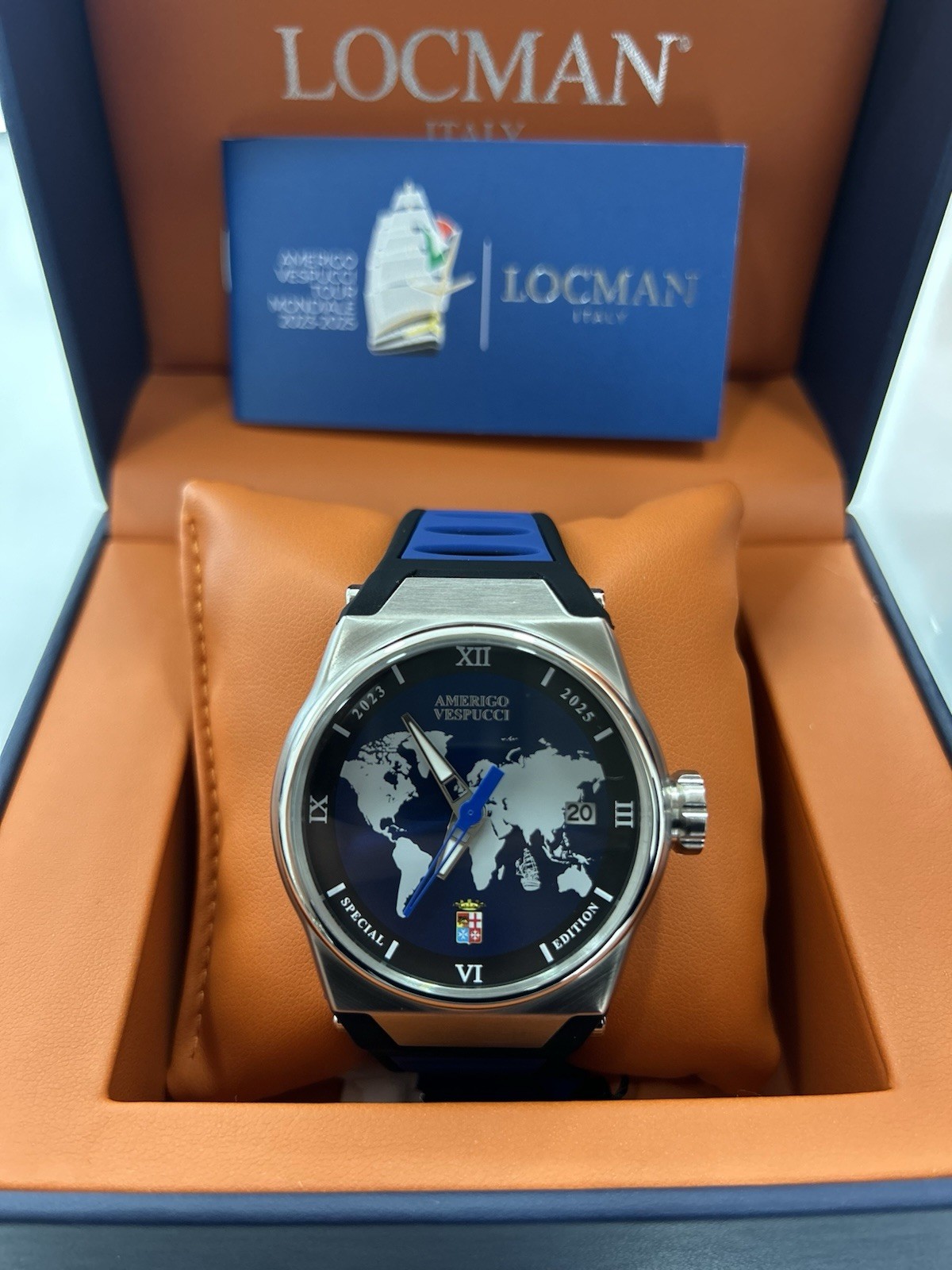 Orologio Locman Amerigo Vespucci Mare silicone blu 0557A02S-00AMVESB