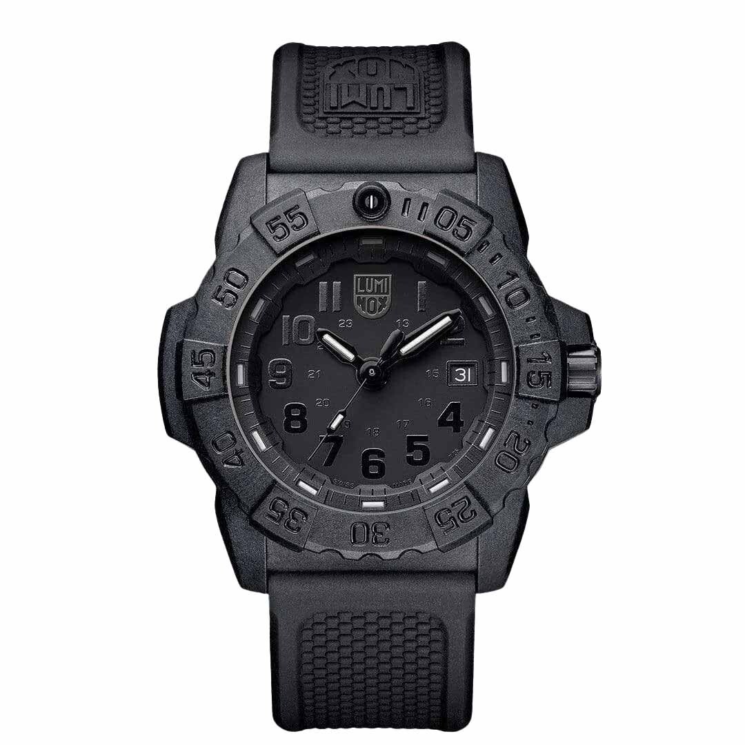 Luminox Navy SEAL 3500 Nero Fuori Nero/Quadrante Orologio PU Cinturino