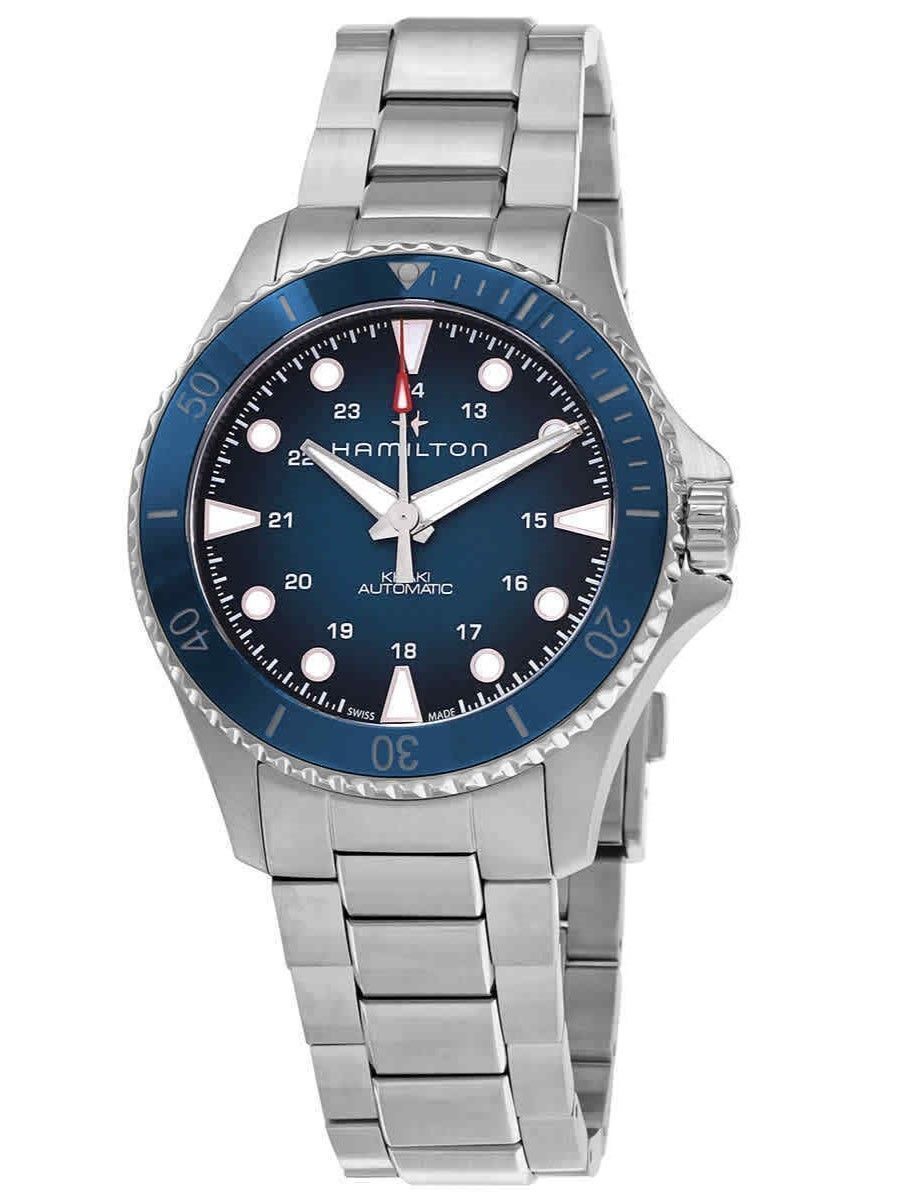 Hamilton Khaki Navy Scuba Swiss Made Quadrante Blu H82505140 300M Orologio Uomo