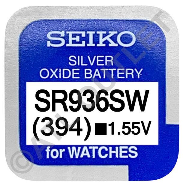Seiko 394 SR936SW 1.55v Ossido D'Argento, senza Mercurio Batteria Orologio - IN