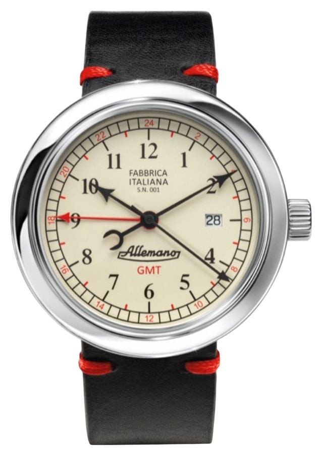 Allemano 1919 Gmt Automatico Lucido (44 Mm) Quadrante Bianco GMT A 1919 SP-LW