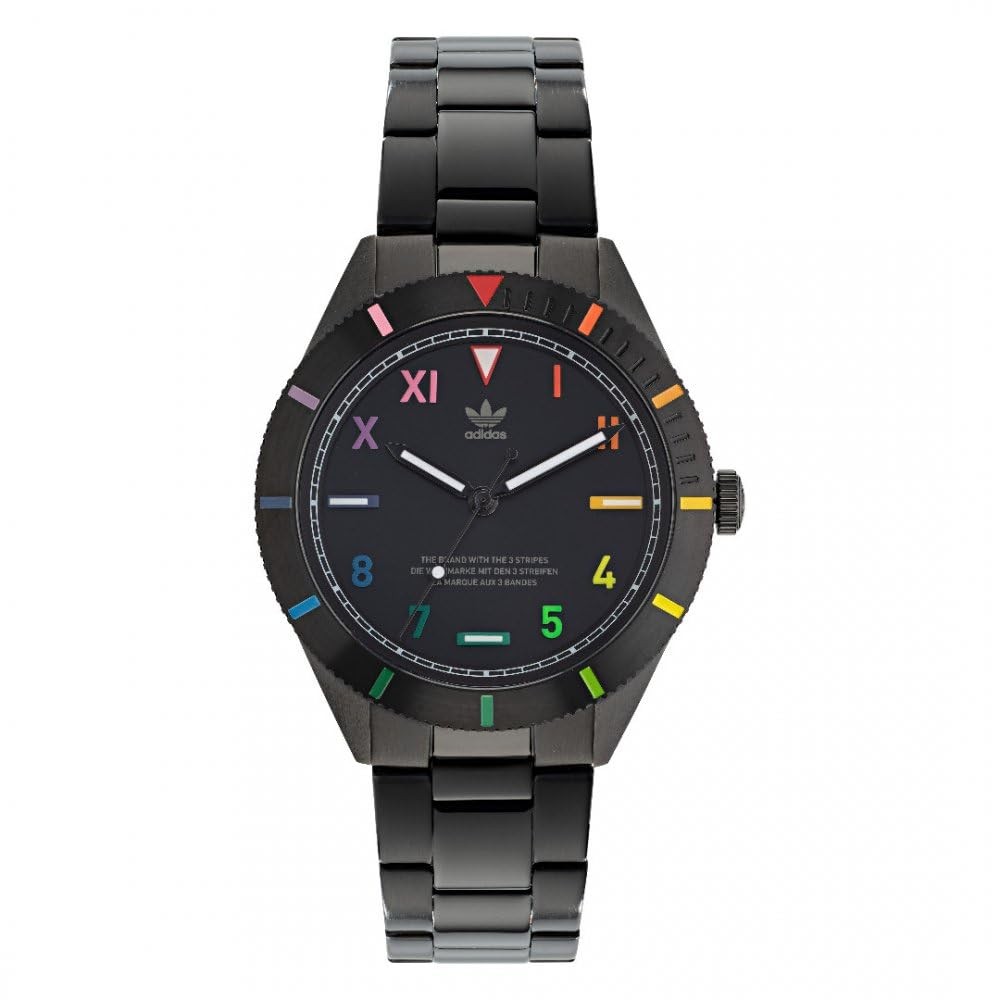 Adidas Unisex-Adults Analogue Quarz Watch with Stainless Steel Strap AOFH22056