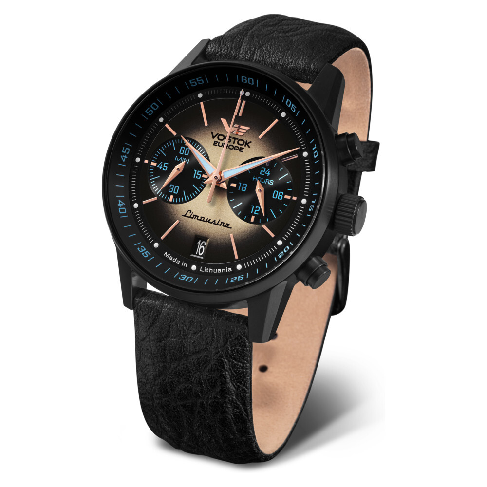 Vostok Europe VK64-560C691 Protezione gratuita per vetro orologio da uomo oro...
