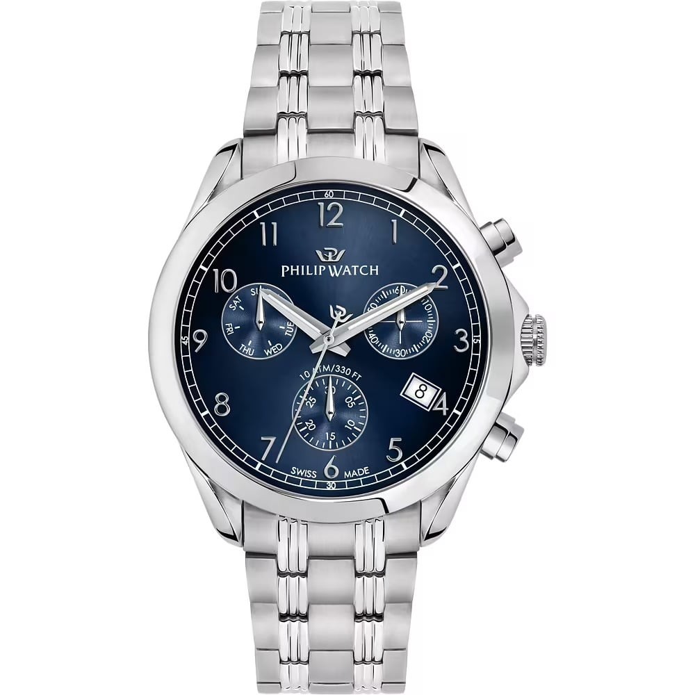 Orologio Uomo PHILIP WATCH BLAZE R8273665005 Chrono Acciaio Blu SWISS MADE