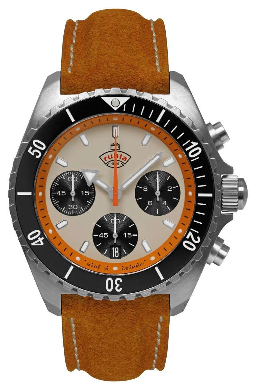 RUHLA Cronografo Al Quarzo Glasbach Cup Hill Climb (43 Mm) Quadrante Beige