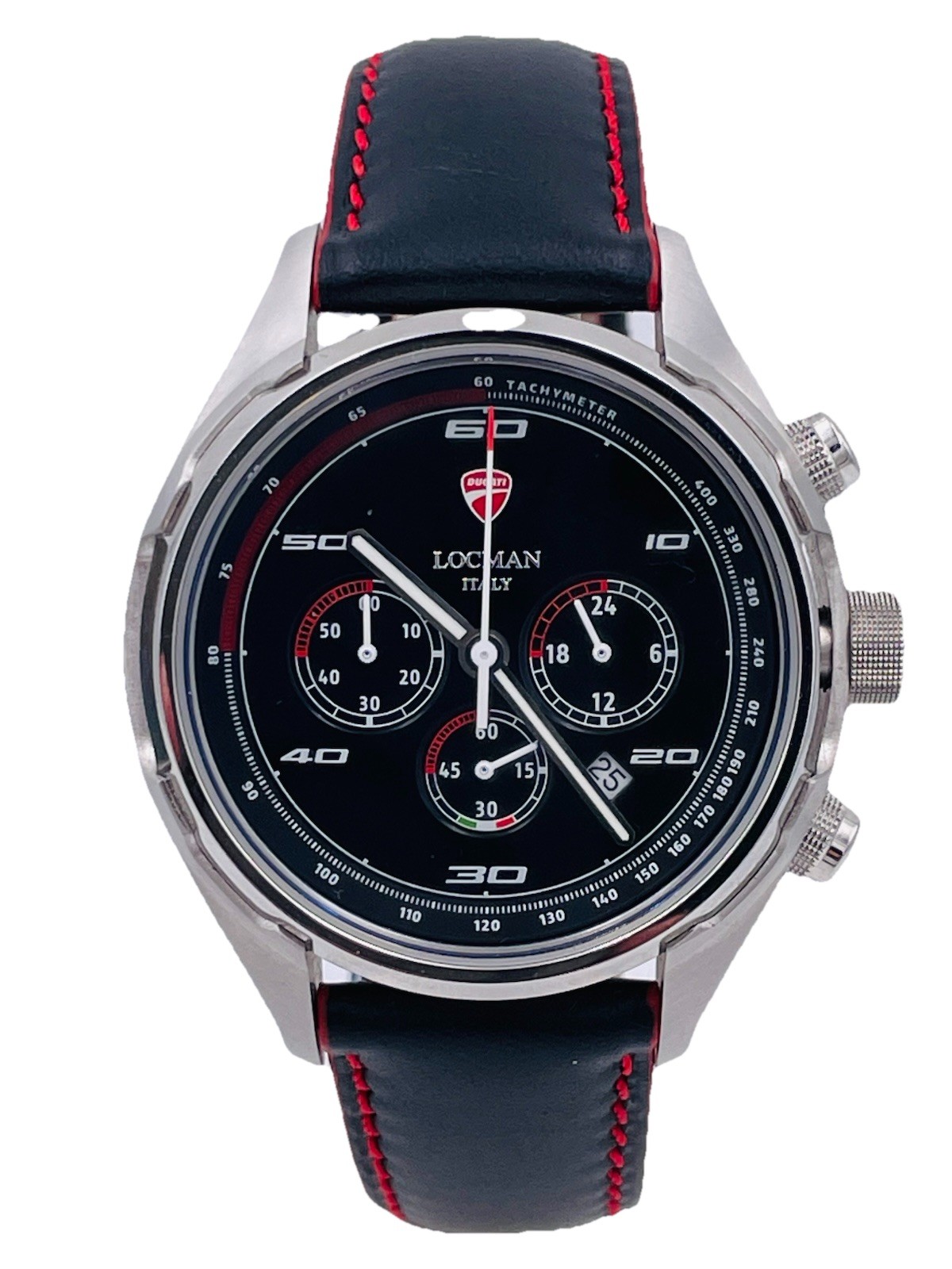 Orologio Locman Ducati Crono Quarzo D121KR/690 43mm Pelle Scontatissimo Nuovo