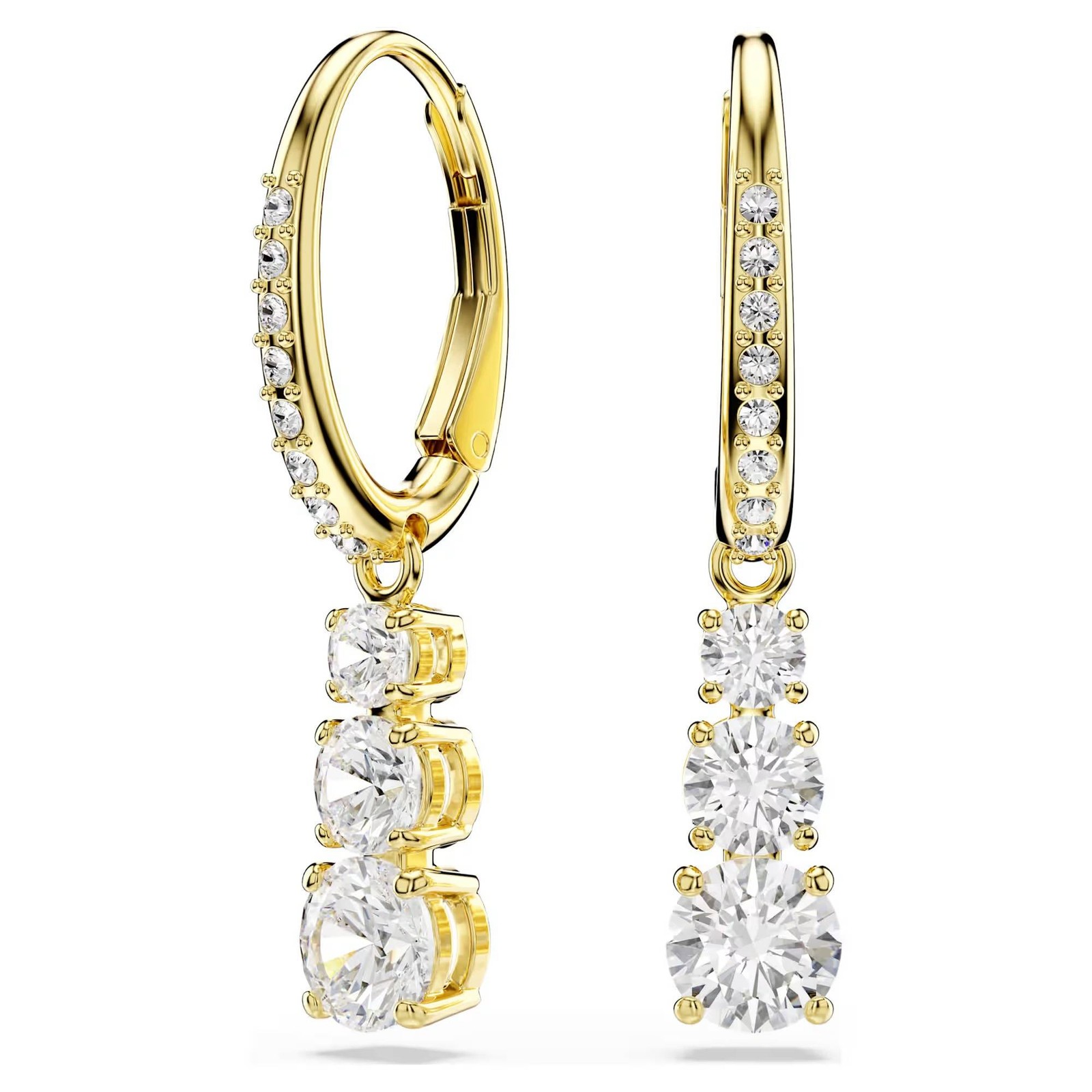 Orecchini Swarovski Attract Trilogy Dorati 5723300 Earrings Pendenti cristalli