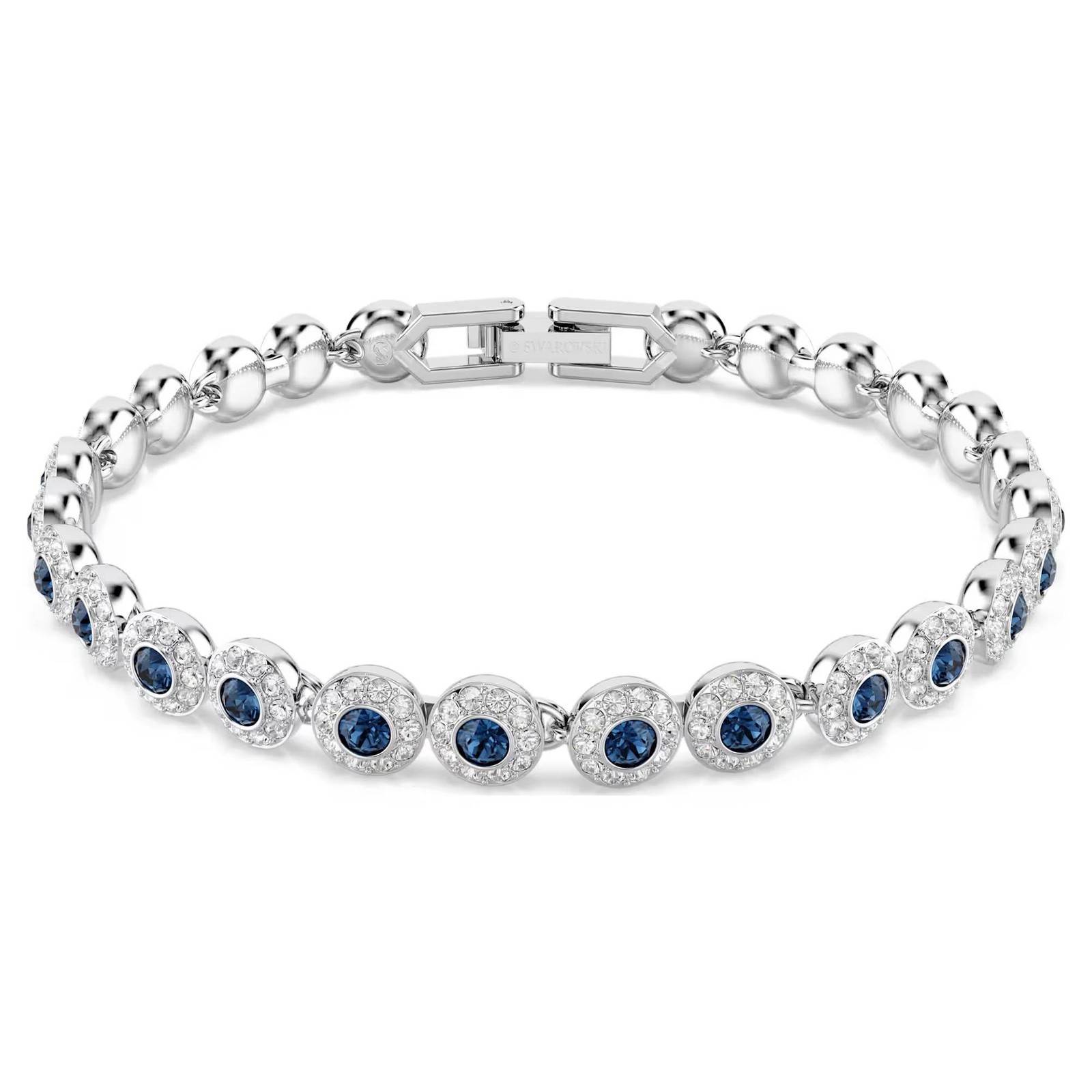 Bracciale Swarovski Tennis Una Angelic Blu 5733401 Bracelet Donna Cristalli New