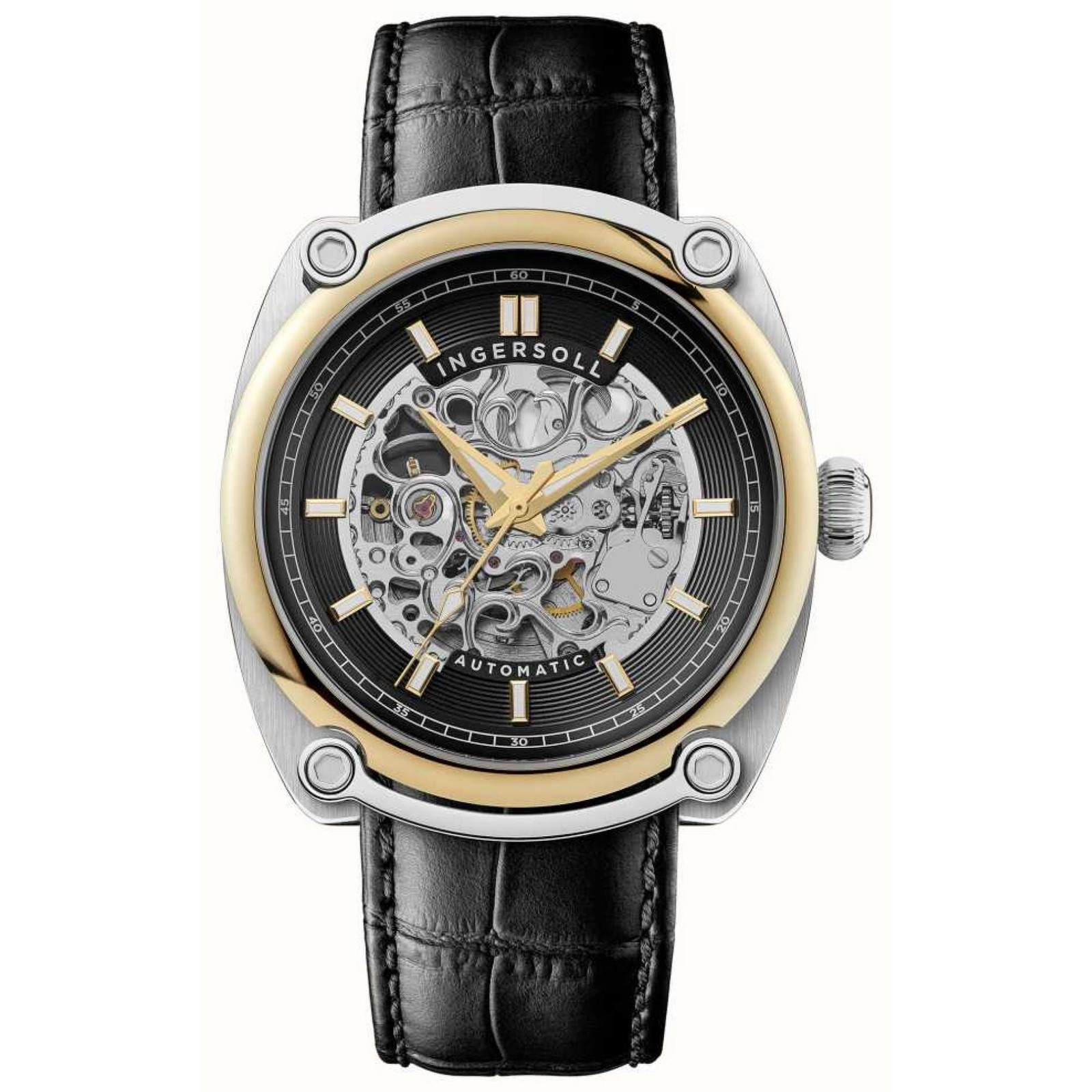 Orologio Uomo Automatico Ingersoll The Michigan 1892 Quadrante Nero...