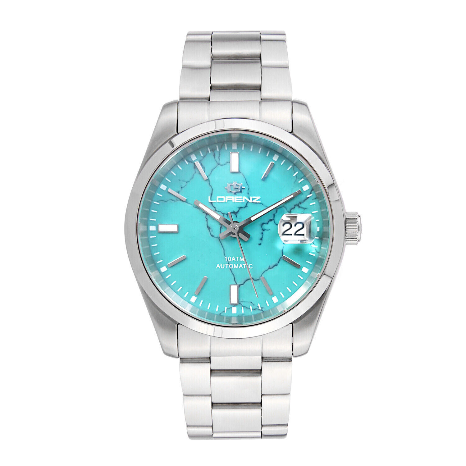 OROLOGIO UOMO LORENZ AUTOMATICO KING GINEVRA TURCHESE 030235TQ RIVEND. UFFICIALE