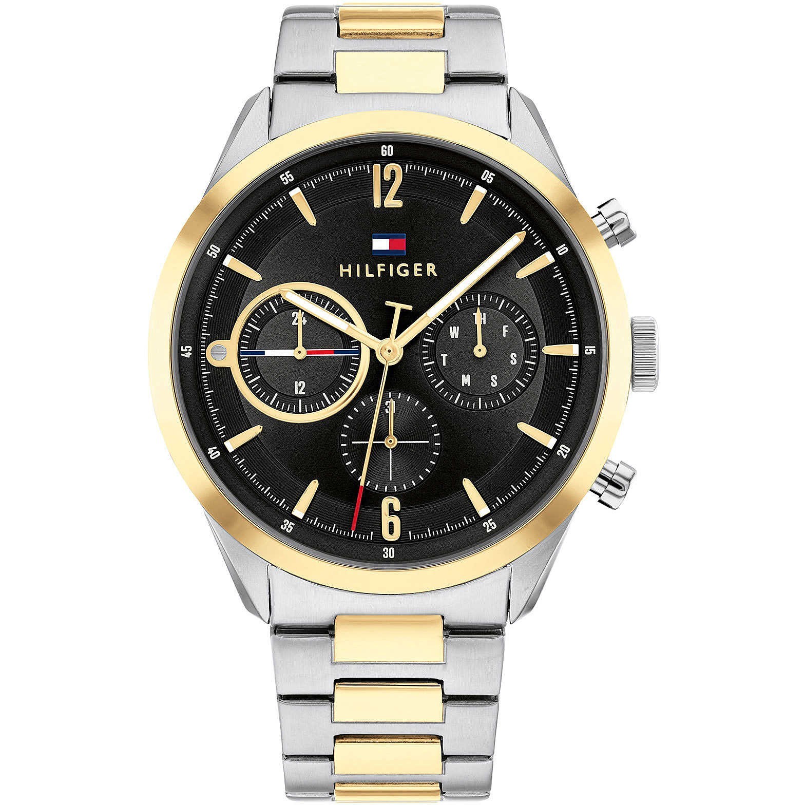 Orologio Uomo TOMMY HILFIGER MATTHEW 1791944 Multifunzione Acciaio Gold Nero