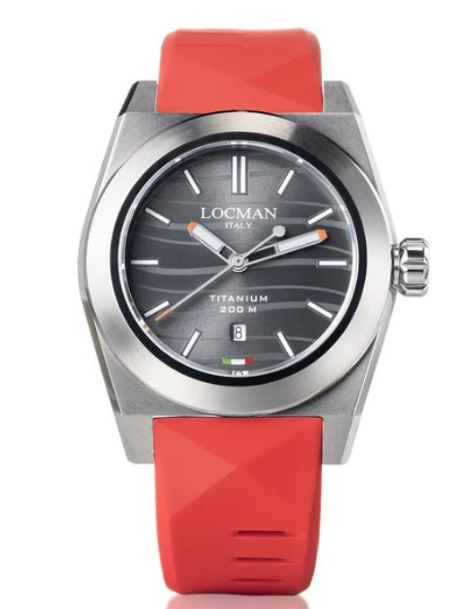 Orologio LOCMAN Stealth Titanio 42MM 0223T07S-00GYWHSR Black con cinturino in si