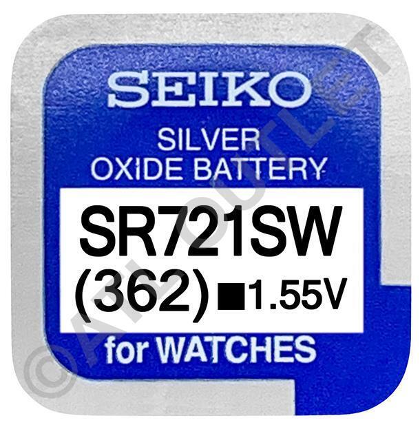 Seiko 362 SR721SW 1.55v Ossido D'Argento, senza Mercurio Batteria Orologio - IN